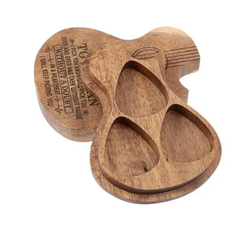 Produktbild: BESTonZON Gitarrenplektren-etui – Aufbewahrungsbox Aus Holz Für Gitarrenplektren Leicht Zu Finden Für Unterwegs