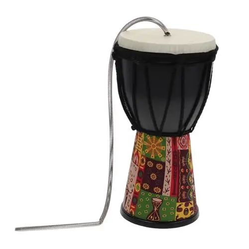 Produktbild: BESTonZON Elegantes Bühnenmusikinstrument Donnerklangtrommel Handtrommel Percussion Afrikanische Djembe-Trommel Benutzerfreundliches Design