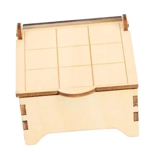 Produktbild: BESTonZON Dreifaches Toe Puzzlespiel Für Kinder Lernspiel Spielzeug Brettspiele Puzzle-Boxen Strategie-brettspiel Lernspielzeug Für Kinder Spieltisch Tischspiele Spiel Im Freien Holz
