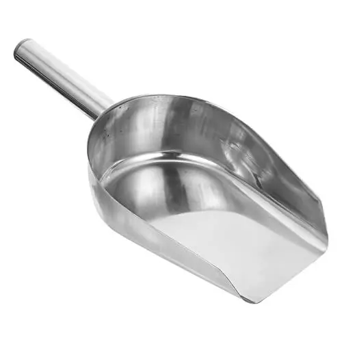 Produktbild: BESTonZON Eisschaufel Lebensmittel Schaufel Edelstahl Mehlschaufel Getreide Schaufel Eiswürfel Schaufel Sackschaufel Küche Schaufel für Süßigkeiten Eiswürfel Mehl Kaffeebohne Protein Pulver Backen
