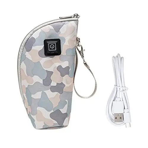 Produktbild: BESTonZON Flaschenwärmer Stillflaschen Reisebecherheizung Abdeckung Für Die Stillflasche Babyflasche Cup-ärmel Kaffee Milch Usb Wärmebewahrer Fläschchenwärmer Flaschenabdeckung Grey Pu
