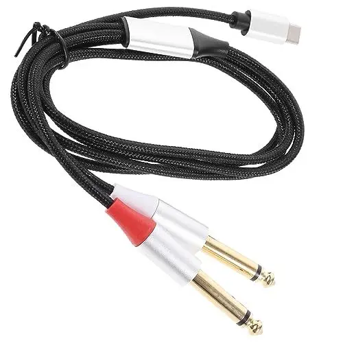 Produktbild: BESTonZON Gerätekonverterkabel Audio-Adapterkabel Audiokabel Audiokonverter Soundkabel für Autoverstärker Stereo-Umwandlungskabel Mikrofonkabel Kopfhörer-Konverter Nylongeflecht Black