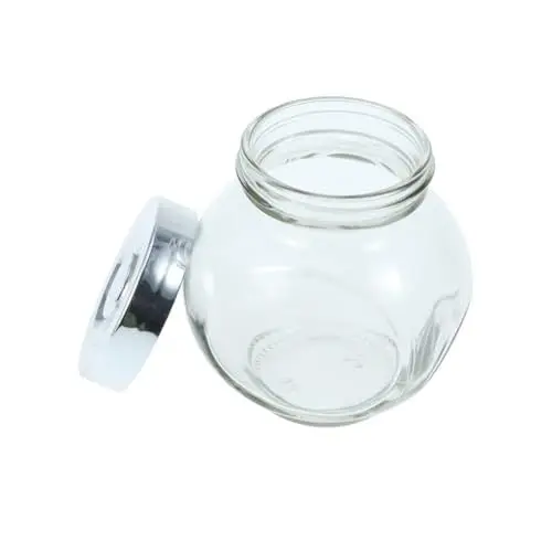 Produktbild: BESTonZON 1stück Kreative Glas Gewürzflasche Transparente Runde Gewürzbehälter Praktische Aufbewahrung Für Küche Und Grill Gesundes Und Sicheres Material Einfach Nachfüllbar Und