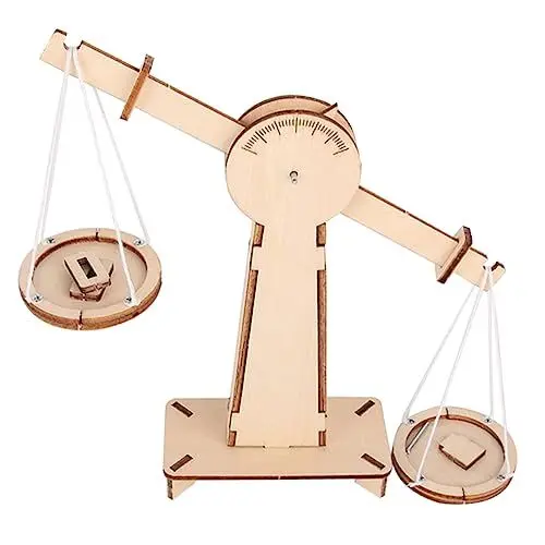 Produktbild: BESTonZON Holzwaage Krippenspielzeug für Kinder pädagogisches Spielzeug für Kinder interaktives Spielzeug kinderspielzeug Wissenschaftsstütze pädagogisches Spielzeug zum Zusammenbauen Khaki