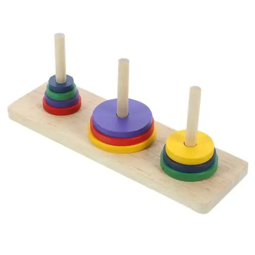 Produktbild: Intellektuelles Spielzeug-Puzzle-brettspiel Aus Holz Hanoi-Turm Gehirn Für Erwachsene Familienparty-Spiel