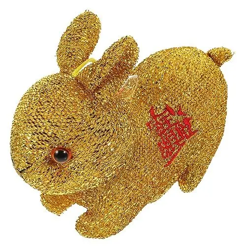 Produktbild: BESTonZON Jahr des Hasen-Maskottchens Karikatur gefülltes Kaninchen Kaninchenspielzeug für Kinder hasenpuppe Neujahrskaninchenpuppe Plüsch-Kaninchen-Spielzeug schönes gefülltes Kaninchen