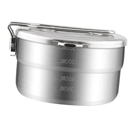 Produktbild: BESTonZON Kasten Camping-Lunchbox Outdoor-Kochherd Obst geschirrtuch Campinggeschirr Picknickartikel Koreanisch Lebensmittel Container-Box Campingbedarf Student Brotdose Rostfreier Stahl