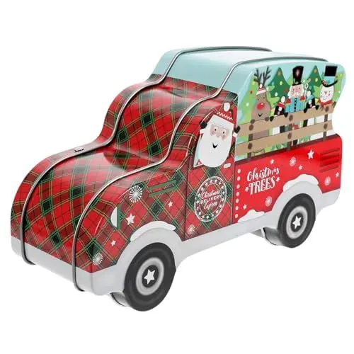 Produktbild: BESTonZON Weihnachts-Blechdose, Weihnachts-Plätzchendosen Aus Weißblech Mit Weihnachtsmann, Weihnachtsmann-Weißblechetui Weihnachtsgeschenkdosen, Weihnachts-Blechdose Zur Aufbewahrung Von Süßigkeiten