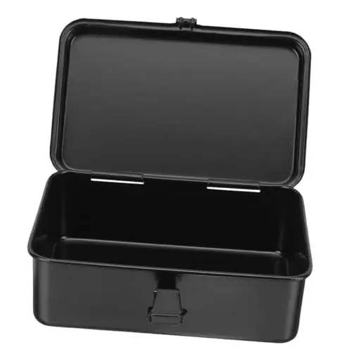 Produktbild: BESTonZON Kastenblatt Kleiner Werkzeugkasten Aus Metall Schwere Werkzeugkiste Werkzeugkasten Aus Metall Mit Schloss Reise-aufbewahrungsbox Werkzeugbehälter Eisen Kosmetik Kleinteilekiste