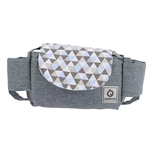 Produktbild: BESTonZON Kinderwagen Tasche zubehã¶r fã¼r Kinderwagen Stroller Accessories Kinderwagenzubehör Kinderwagen Organizer Kleinkind Handtasche Kinderwagen Zubehör Windeltasche Nylon Grey