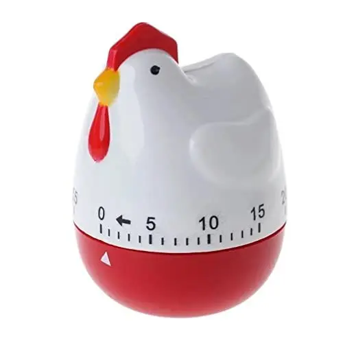 Produktbild: BESTonZON Küchentimer Cartoon Huhn Form, Mechanischer Küchentimer, 60 Minuten Küchenwecker Kurzzeitmesser, Eieruhr in Form Küken, Eieruhr Backen Kochen Kurzzeitwecker für Kochen Lernen