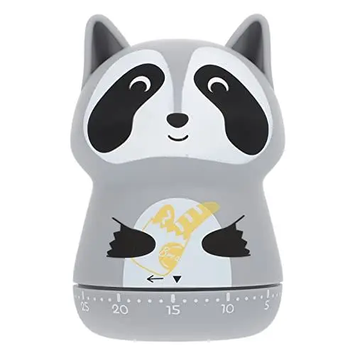 Produktbild: BESTonZON Küchentimer Waschbär Form Mechanischer Timer Eieruhr Küche Kurzzeitmesser Küchenwecker Kurzzeitwecker Küchenuhr Countdown Timer für Kochen Backen Büro Schule Kochzubehör