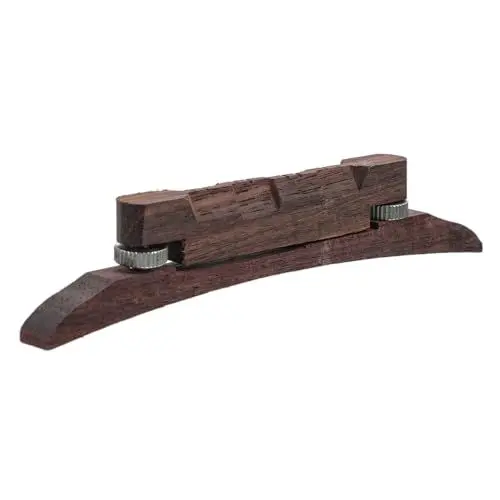 Produktbild: BESTonZON Mandolinenhof Mandolin Brücke Mandolin Zubehör Mandolinenbrücke mit flacher Oberseite Akustikgitarrenbrücke Mandolinenstimmen Mandolinenteile Mandoline verstellbarer Steg Mahagoni-
