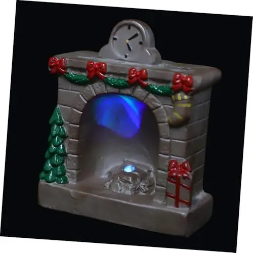 Produktbild: BESTonZON Weihnachten Weihrauch Szene Rückfluss Weihrauch Miniatur Kamin Keramik Handwerk Wohnkultur Ornament