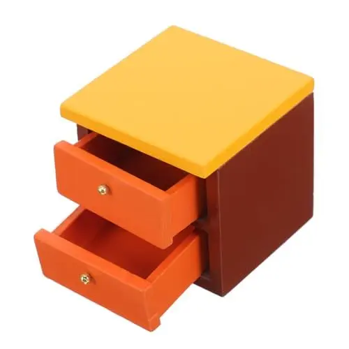 Produktbild: BESTonZON Miniatur Nachttisch Schrank Puppenhaus Möbel Handgefertigtes Kreatives Design Für Dekoration Und Spiel Requisite Für Mikro-landschaften