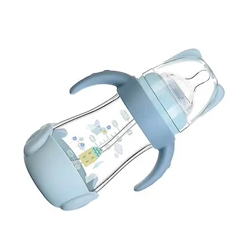 Produktbild: BESTonZON Nuckelflasche milchflasche trinkhalmbrille bottle babyflaschen flaschen Säuglingsflaschen Flaschen für Babys Neugeborene Flaschen -Essentials Glas Sky-blue