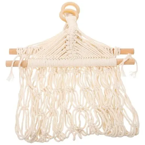 Produktbild: BESTonZON Obst Hängematte Bananenhängematte Boho Hängender -organizer Hängende Obsthängematte Gemüse-hängekörbe Unterschrank-gemüsehalter Bananenhalter Boho- Haushalt Gemüsekorb Holz