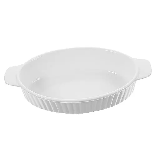 Produktbild: BESTonZON Pizzateig Obsttabletts Pastateller Frühstückstablett Quiche-gericht Backplatte Aus Keramik Reisteller Aus Keramik Backblech Für Zu Hause Speiseteller Küchenplatte Backschüssel Schmücken Ofen