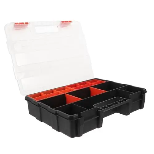 Produktbild: BESTonZON Kleinteile Organizer Box Große Abnehmbare Fächer Für Schrauben Und Werkzeuge Stabiler Verstellbare Trennwände Praktische Aufbewahrungslösung Für Werkstatt Und Garage