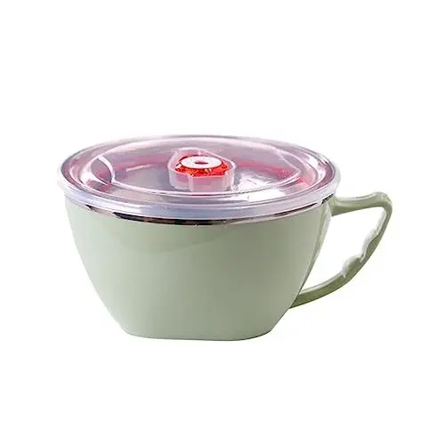Produktbild: BESTonZON Ramen-nudelschüssel mit Griff und Deckel Isolierte Lunchschüssel für Jungen und Mädchen Jungen und Mädchen Büro Küche Arbeitszimmer