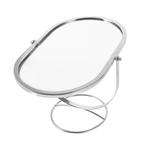 Produktbild: BESTonZON Schminkspiegel aus Schmiedeeisen Schreibtischspiegel fürs Büro Drehbarer Schminkspiegel für den Schreibtisch Spiegel für Schlafzimmer Schlafzimmerspiegel Metall