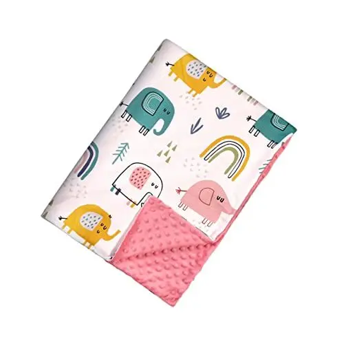 Produktbild: BESTonZON Schmusedecke Für Kinderzimmer Bettdecken Babydecken Für Mädchen Kinderbettdecke Kleinkinddecke Überwurfdecke Für Mädchen Decke Mit Gepunkteter Rückseite Empfangsdecken
