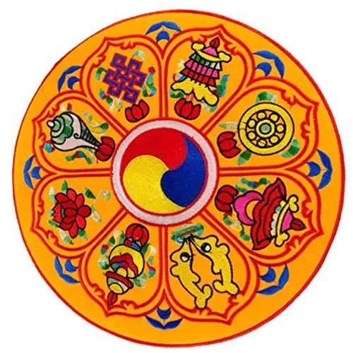 Produktbild: BESTonZON Schüsselauflage Gebetsschale Pad Buddha-Klangschale meditationsmatte meditation cushion Halterung für Klangschalen buddhistische Klangschale Vajra Klammerauflage Tortenspitze Stoff