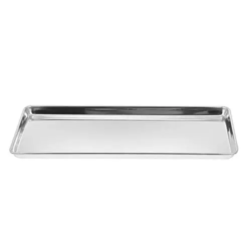 Produktbild: BESTonZON Servierplatten Aus Edelstahl Rechteckige Speiseteller Barbecue-Grillblech Backbleche Aus Metall Backbleche Für Dampfende Fischgerichte Zubereitungsblech Für Grillgerichte