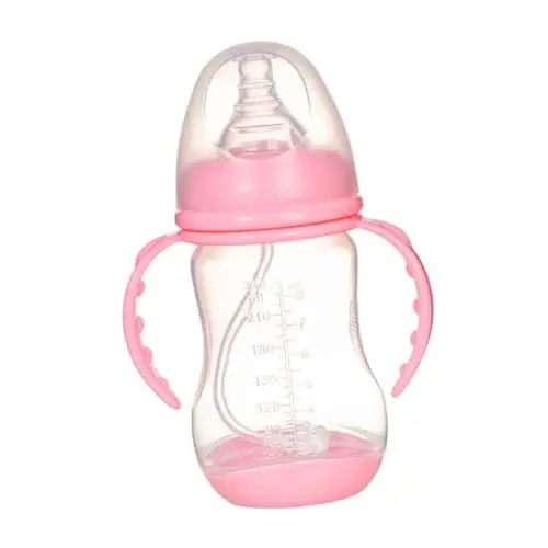 Produktbild: BESTonZON Strohflasche Babymilchflaschen Babytrinkflasche Muttermilchflaschen Neugeborene Flaschen Stillflaschen babyflaschen strohhalmbecher Kinder Tasse Milchflaschenbecher pp Rosa