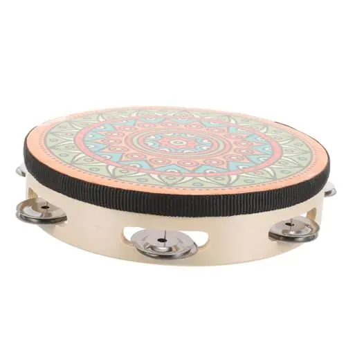 Produktbild: BESTonZON Trommel Tamburin kinderinstrumente musikinstrumente für kinder tambourin kinder tambourine kinder trommel Hand Tamburin Tamburin-Trommel für Kinder Glocke des Handtamburins Metall