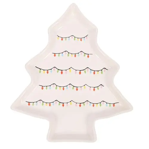 Produktbild: BESTonZON Weihnachtsbaumtablett Weihnachtssalatteller Weihnachtsteller Baumteller-geschirr Weihnachtsbaum Vorspeise Tablett Würzen Von Gerichten Untertassen Server Ältere Keramik Süssigkeit