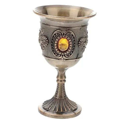 Produktbild: BESTonZON Weinglas Rotweinkelch Aus Metall Wein Aus Metall Königliche Weinbecher Verzierte Kelche Dekorativer Weinbecher Martini-Glas Kelchbecher Sekt Hochzeit Rostfreier Stahl Zinklegierung