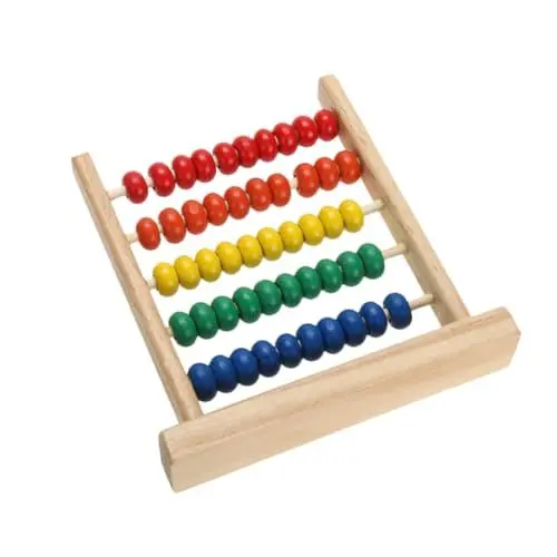 Produktbild: BESTonZON Zähler Spielzeug Abakus aus Holz pädagogische Intelligenzperle für Kinder 5 Reihen Mathe-Abakus Bambus