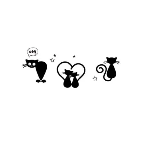Produktbild: BESTonZON vinyltapete vinyl tapeten wanddeko für küche living room decoration küche wanddeko wandverkleidung küche Abwaschbare Wandsticker küchen wanddeko aufkleber Karikatur Cartoon-Katze