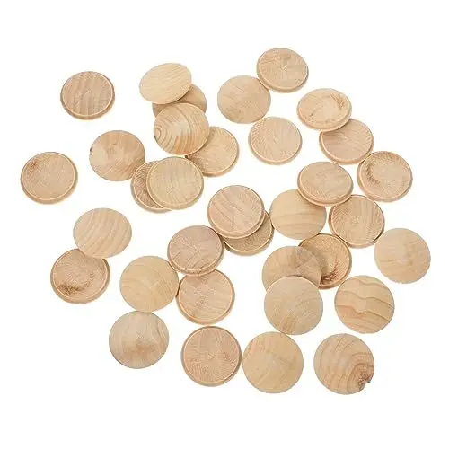 Produktbild: BESTOYARD 100St Schranklochstopfen ersatzteile für gartenmöbel holzdeko Leere Hängetabletts Lochstopfen für Möbel palettenmöbel stecker Knopflochstopfen aus Holz DIY Lochkappen aus Holz