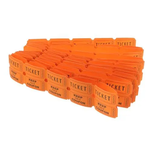 Produktbild: BESTOYARD 100st Auto-bingo Kleines -bingo Kinokarten Auktion Tickets Ticketkratzer Konzession Doppelt Golden Für Zeichen Bingo-spielzeug Getränkekarten Hochzeit Tür Orange Papier