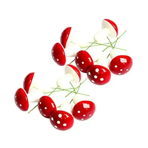 Produktbild: BESTOYARD 12 STÜCKE Kleine Pilz Weihnachtsbaum Ornament Weihnachten Hängende Anhänger für Home Party DIY Dekoration (rot)