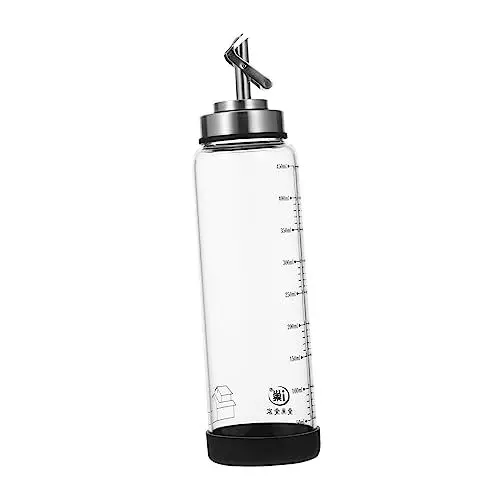 Produktbild: BESTOYARD 1 PC 450 Glasölflasche Avocado Öl Olivenöl Spender Flasche Mit Bürstenölsprühöl Mischflasche Ölflaschen Für Küche Ätherische Ölflaschen Öl Jar Tasse Edelstahl Edelstahl