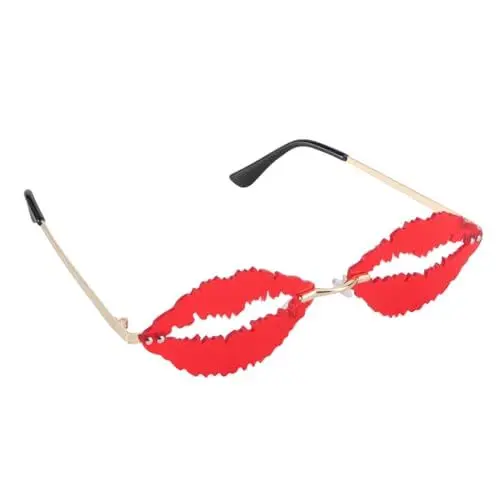 Produktbild: BESTOYARD 1stück Kreative Lippenförmige Sonnenbrille Lustige Frameless Sonnenbrille Als Fotorequisite Für Partys Und Veranstaltungen Trendige Modeaccessoires