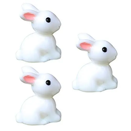 Produktbild: BESTOYARD 20 Stücke Kaninchen Miniatur Hase Figur aus Harz Dekofigur Tierfigur Fee Garten Ornament Set für Sukkulenten Kaktus Pflanze