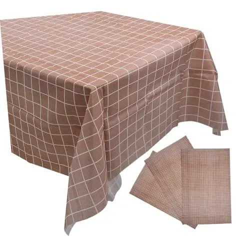 Produktbild: BESTOYARD Karierten Tisch Tuch Set Grid Muster Tisch Abdeckung Wiederverwendbar Party Tischdecken PVC Material Hochzeit