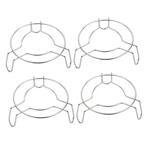 Produktbild: BESTOYARD 4 Stück Dampfgarer aus Edelstahl runder Dampfgarer Dampfgarständer für den Haushalt kühlboxstander kitchen rack Herd Dampfgarer Essensstand beheizen Rostfreier Stahl Silver