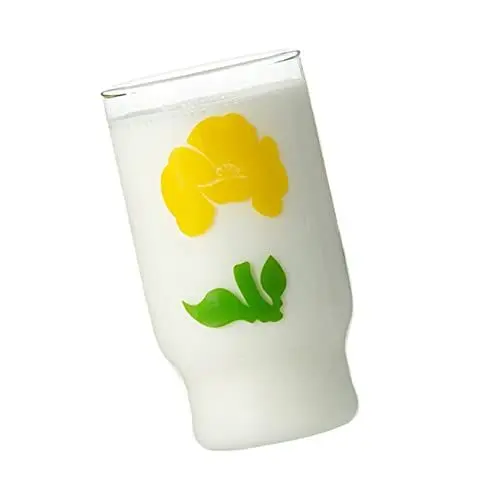 Produktbild: BESTOYARD Becherglas Trinkgläser im Blumendesign Kaffeetasse Druckbecher individuelle Weingläser the office mug abc wickeltasche biergläser einfacher Glasbecher Wasserbecher aus Glas Yellow