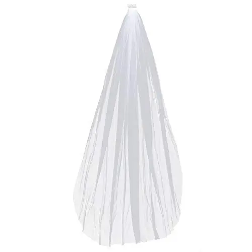 Produktbild: BESTOYARD Hochzeit Brautschleier mit Kamm Einfache lange Einschicht Hochzeit Zubehör