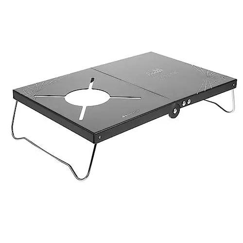 Produktbild: BESTOYARD edelstahltisch Portable Table Picnic Table kampingtisch Outdoor stehtisch Rucksacktisch Klappbarer Lagerfeuergrill Mini-Klapptisch Lagertisch Campingtisch Aluminiumlegierung Black