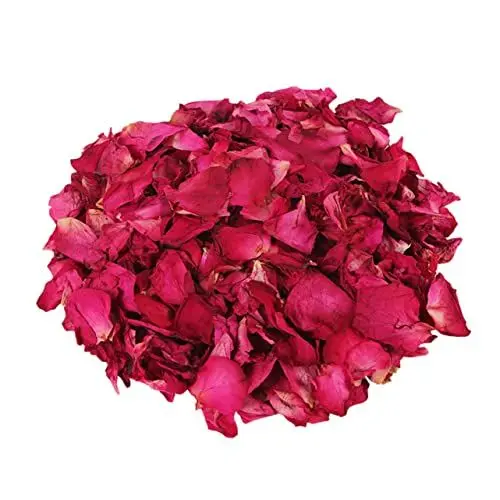 Produktbild: BESTOYARD rote Rosenblätter zum Blumendekor des Hotels Hochzeitsblumendekorationen trockene Rosenblätter Korbdekor Dried Rose Petals getrocknete Rosenblüten getrocknete Blütenblätter