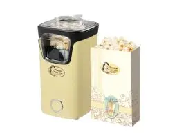 Produktbild: Bestron Popcornmaker, Turbo-Popcorn in unter 2 Minuten, Popcornmaschine mit Heißlufttechnologie, inkl. 10x Popcorntüten & integrierten Messbecher, Sweet Dreams Kollektion, Farbe: Gelb