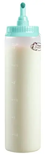 Produktbild: Bestron Teigportionierer mit Skala, Teigdosierer für 700 ml, für Crepes, Poffertjes, Pfannkuchen, Waffeln, Muffins oder Donutteig, Farbe: Grün