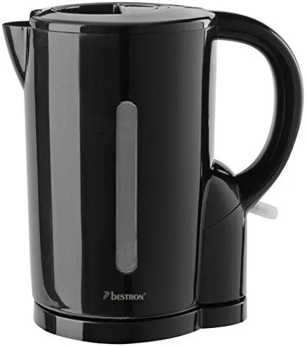 Produktbild: Bestron Wasserkocher mit Kochstopp-Automatik, 1,7 Liter, 2200 Watt, Schwarz