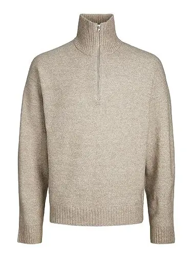 Produktbild: JACK & JONES A/S JOROLLIE Strickpullover für Herren Herbst/Winter Stehkragen Slim Langarm Atmosphere